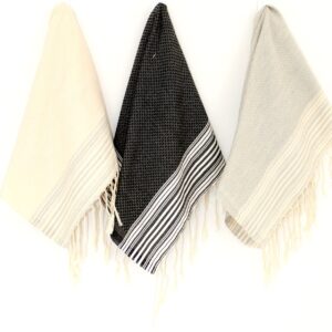 Guest towel Neutral Positive / Negative Thin Stripes