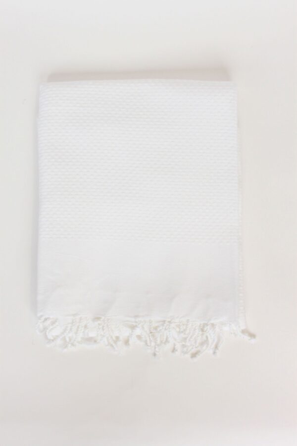 Fouta Towel Neutral Solid Color Honeycomb White