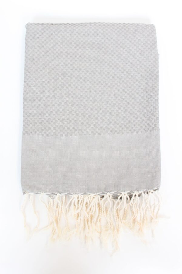 Fouta Towel Neutral Solid Color Honeycomb Mink