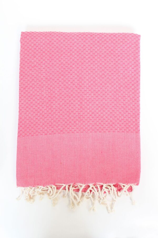 Fouta Solid Color Honeycomb Fushia