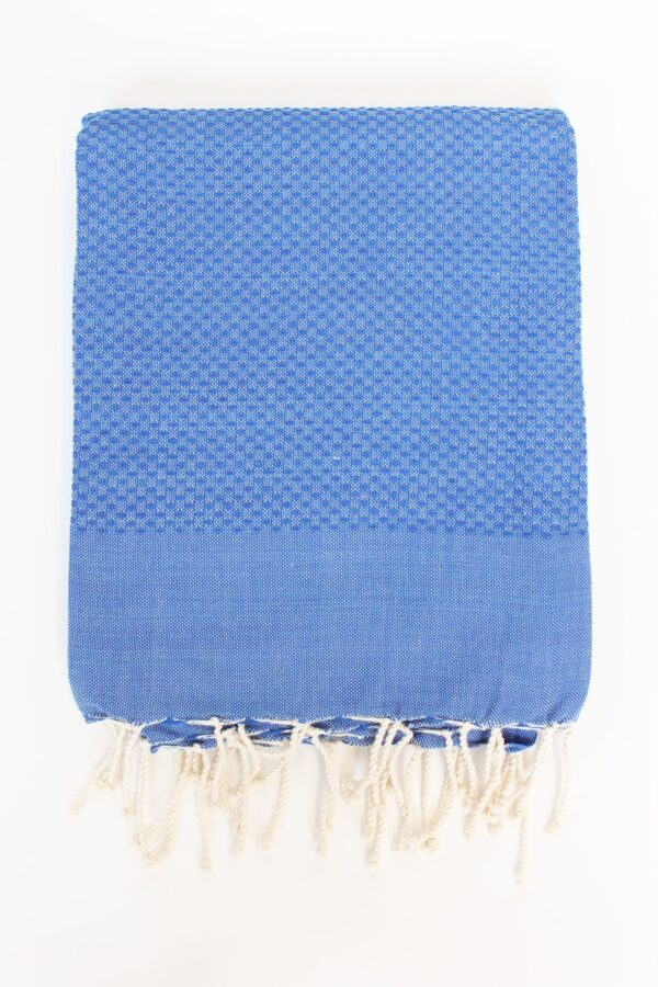 Fouta Solid Color Honeycomb Blue Jeans