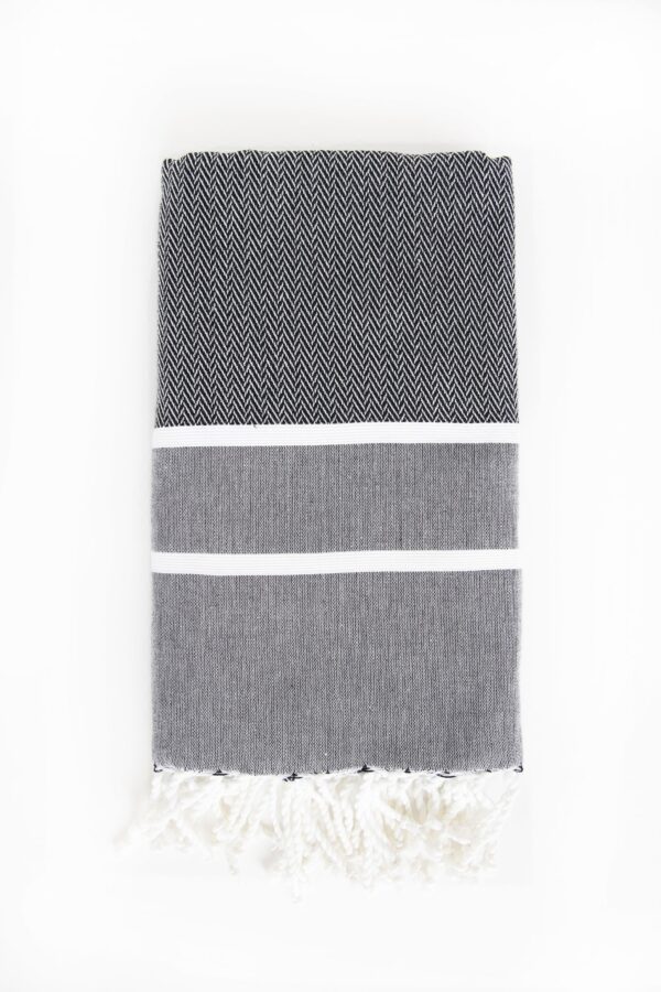 Fouta Towel Herringbone 2 Stripes