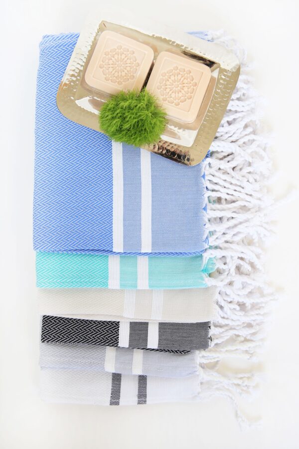 Guest Towel Herringbone 2 Stripes