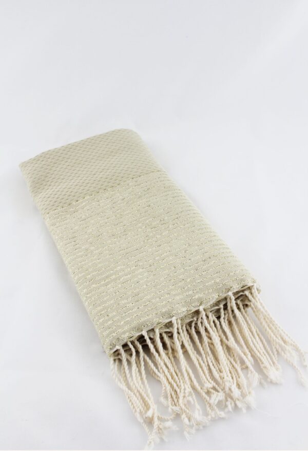 Fouta Honeycomb with Lurex Stripes