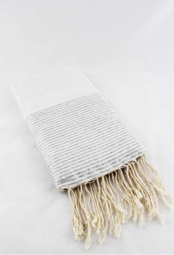 Fouta Honeycomb with Lurex Stripes