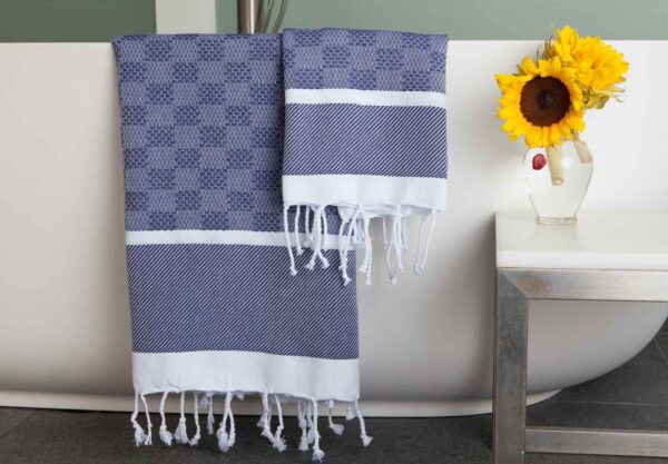 Fouta Towel Plaid Jacquard Honeycomb