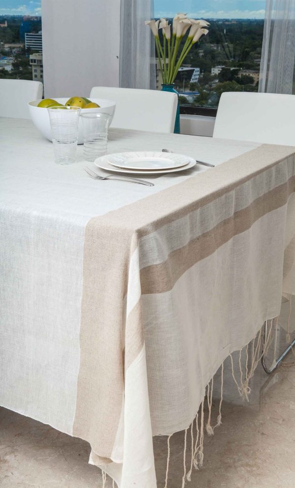 Tablecloth/Bedcover Linen and Cotton Band