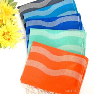 Turkish Guest Towel Wavy Stripe