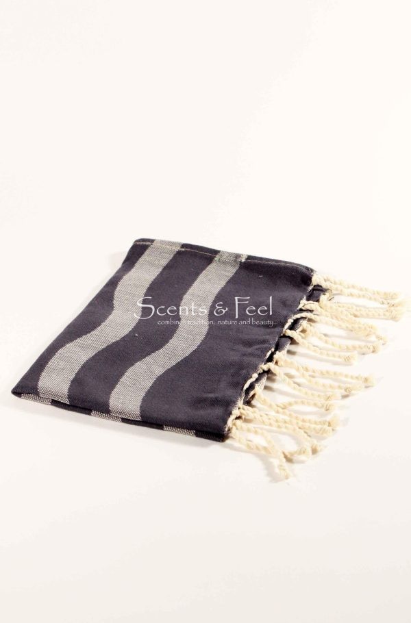 Turkish Guest Towel Wavy Stripe