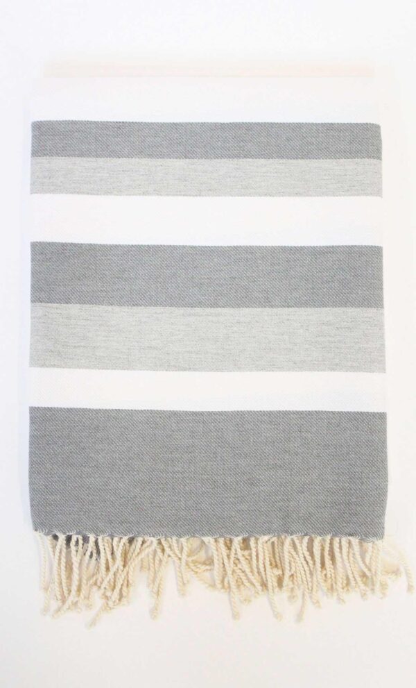 Turkish Beach Towel Ibiza Large Stripes Grey