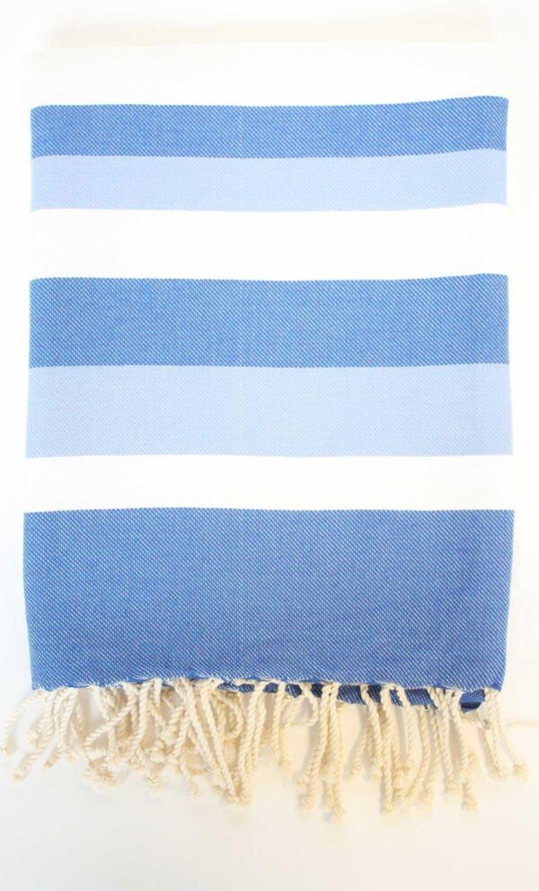 Turkish Beach Towel Ibiza Large Stripes Blue