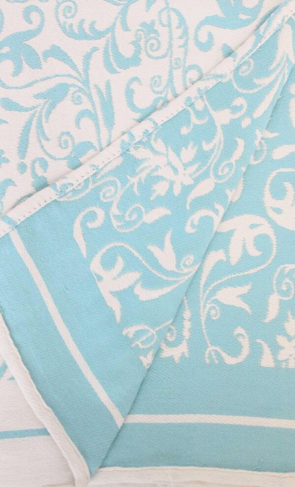 Fouta Bath Towel Fleur De Lys Aqua