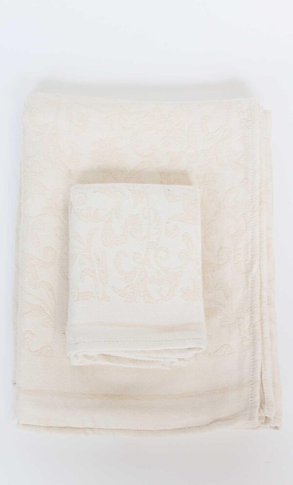 Fouta Guest Towel Fleur de Lys Beige