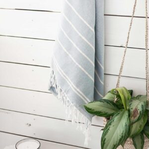 Throw Bamboo Linen Fine Stripes