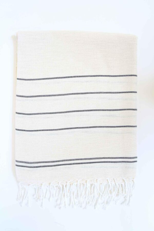 Throw Bamboo Linen Fine Stripes