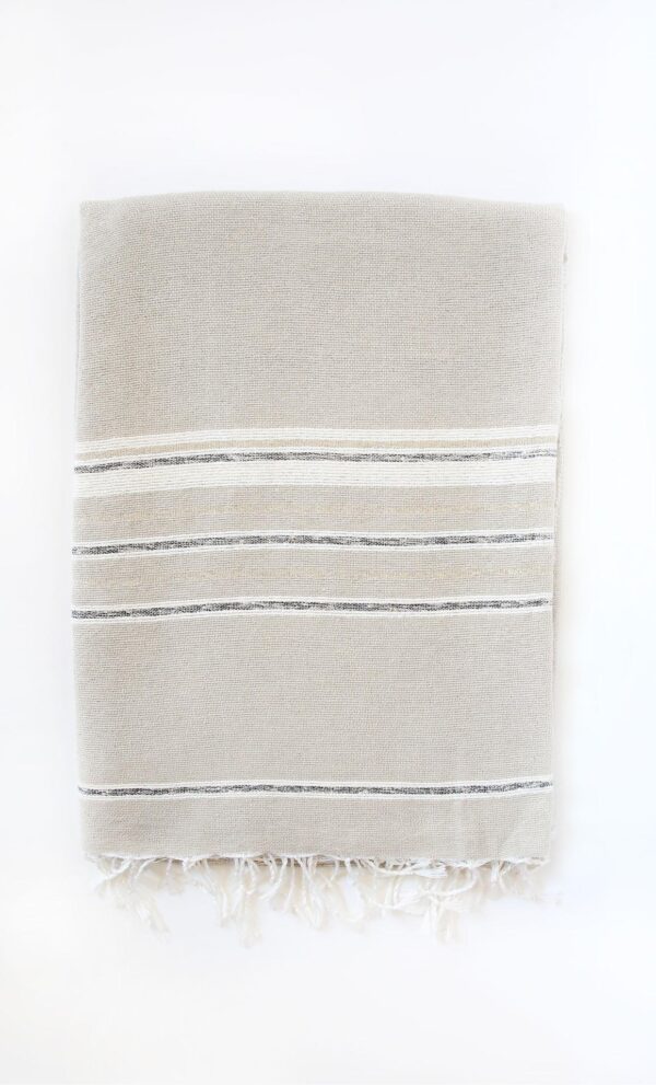 Throw Stripes Bicolor Metallic Bamboo/Cotton