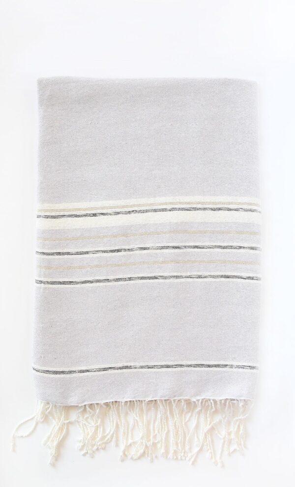 Throw Stripes Bicolor Metallic Bamboo/Cotton
