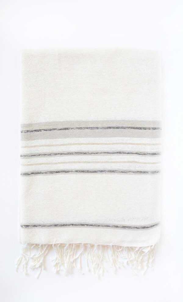 Throw Stripes Bicolor Metallic Bamboo/Cotton