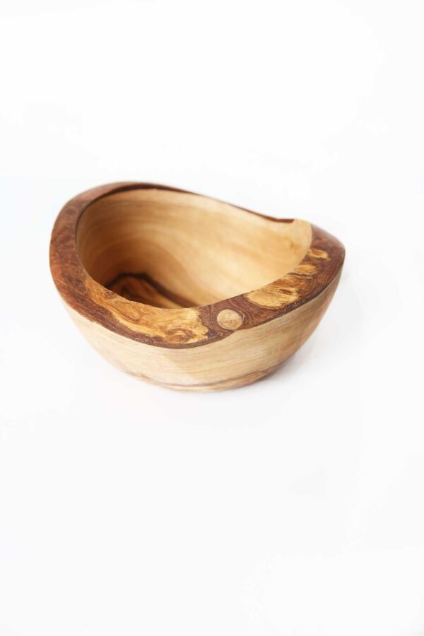 Olive Wood Rustic Small Bowl 5 1/2"