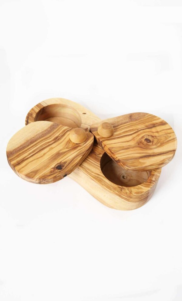 Olive Wood Salt and Pepper Keeper