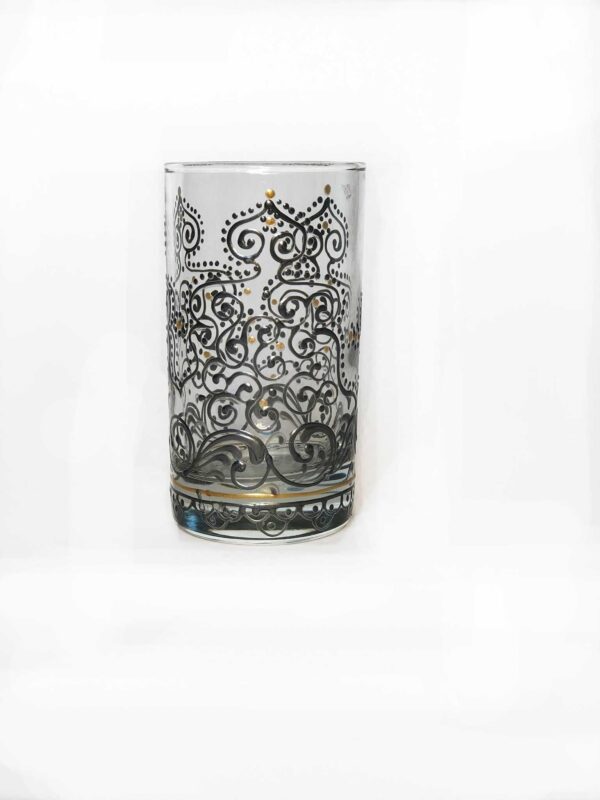 Set of 6 Handmade Arabesque Style Tea Glasses (Tunisia)