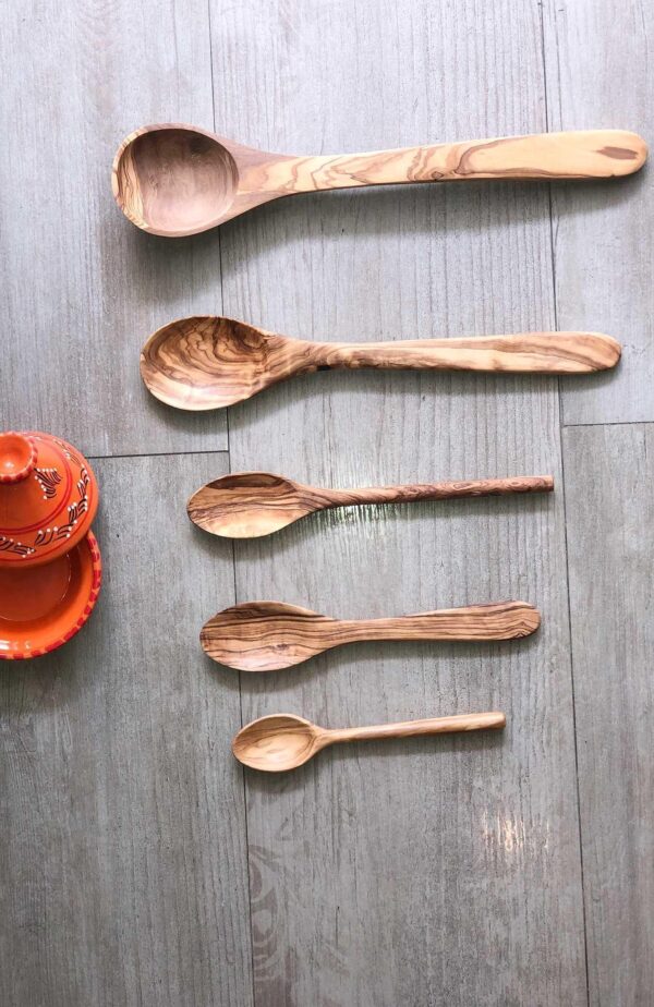 Olive Wood Coffee Spoon 5 1/2"