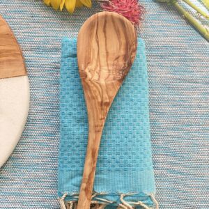 Olive Wood Round Handle Spoon 12"