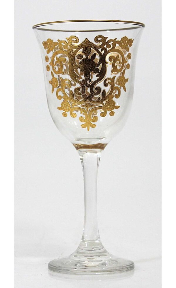 Set of 6 Set of Wine Glasses Amira Gold