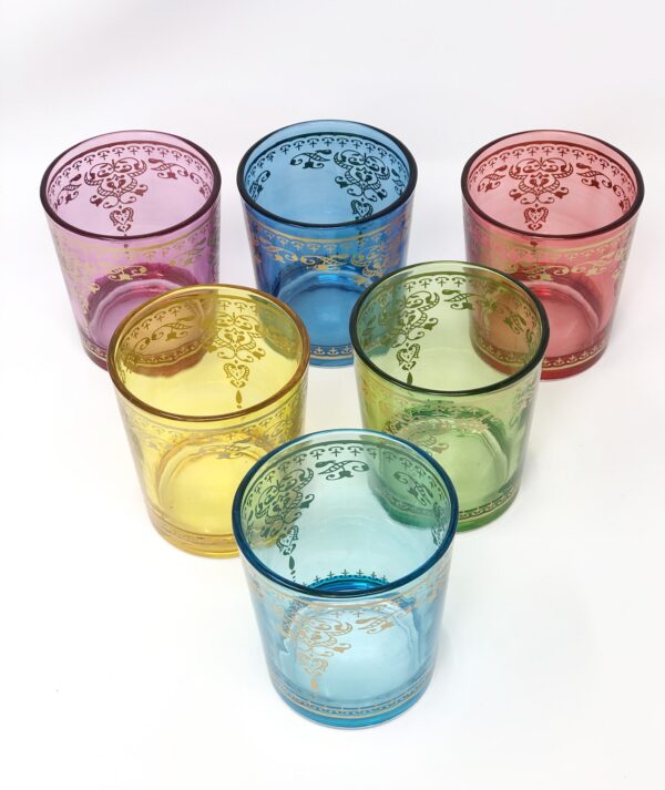 Set of 6 Drinking Glasses Assorted Colors Marjana Palais