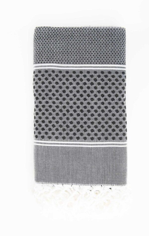 a Bath Towel Polka Dots Navy