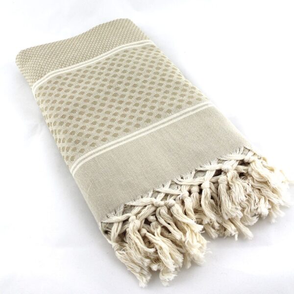 a Bath Towel Polka Dots Beige