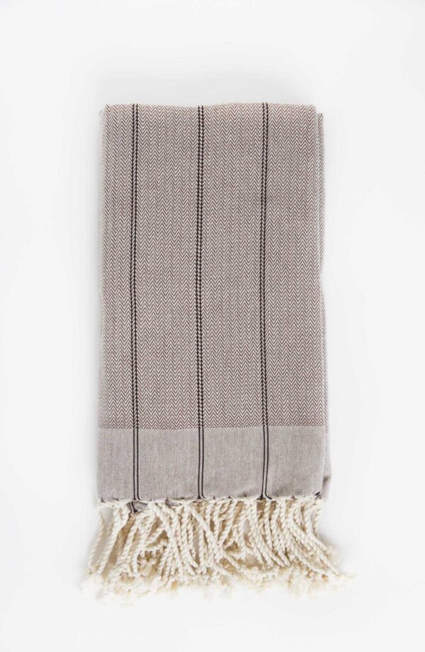 Fouta Throw Vertical Stripes Beige