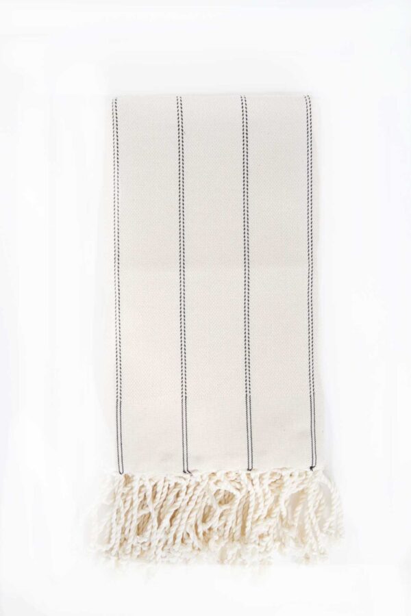 Fouta Throw Vertical Stripes Off White