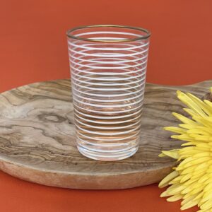 Set of 6 Moroccan Tea Stripes White