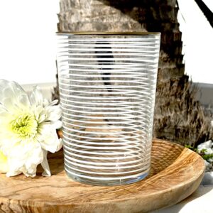 Set of 6 Set of Drinking Lave White Stripes