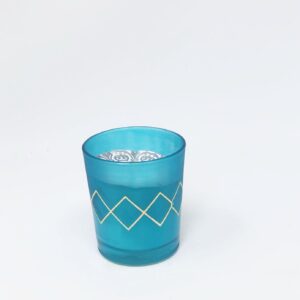 Candle Zig Zag Turquoise