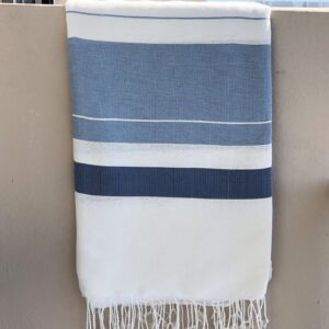 Throw  Tricolor Stripes Bamboo and Cotton