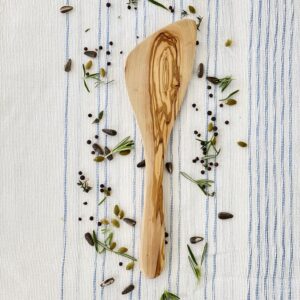 Olive Wood Curved Spatula 12"