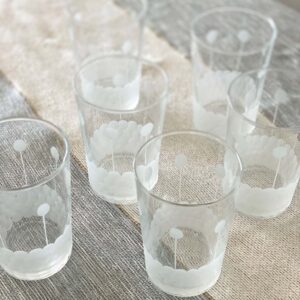 Set of 6 Set of Wine Glasses Stripes Black - Scents & Feel