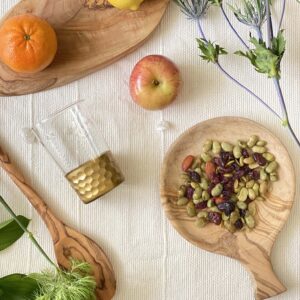Olive Wood Small Round Tapas Dish
