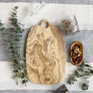 Olive Wood Board with a Hole 14"