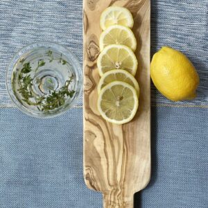 Olive Wood Medium Modern Cutting Board