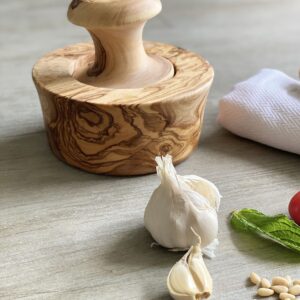 Olive Wood Large Mortar and Pestle