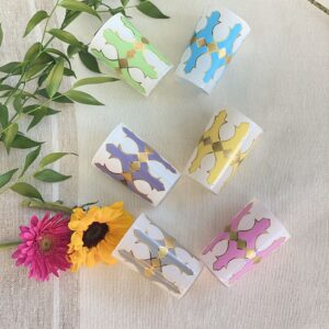Set of  Assorted Color Tea Glasses Harlequin