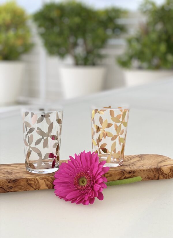Set of 6 Painted Tea Glasses Polka Dots | Scents & Feel