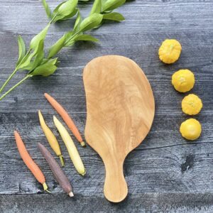 Olive Wood Curved Shape Cheese Board 12.5"