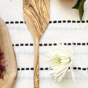 Olive Wood Modern Spatula 12"
