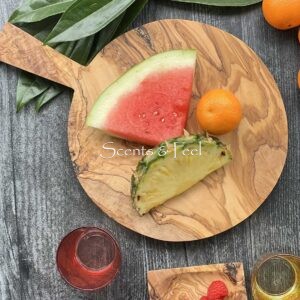 Olive Wood Medium Round Cutting Board 12"
