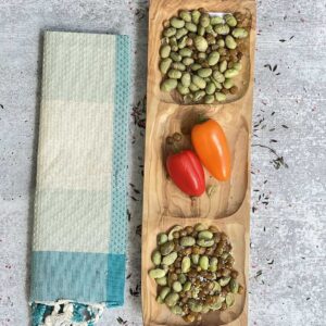 Olive Wood 3 Section Rectangular dish