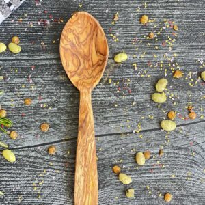 Olive Wood Appetizer Spoon 8"